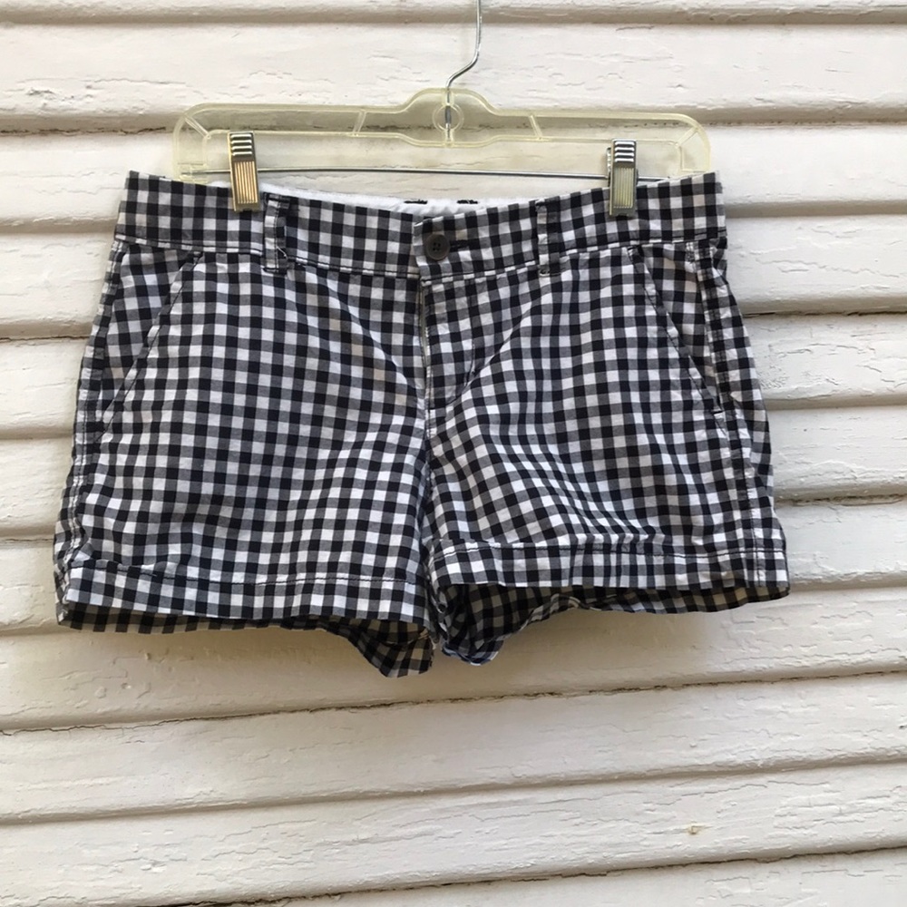 Old Navy 2013 black & white gingham shorts Sz 2